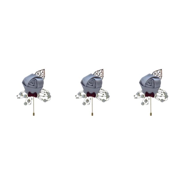relayinert Broche Moderne Minimaliste Épingle Unique et à la Mode Pièce Déclarée Épingles de Luxe pour Mariages Gris Pâle 3Ensemble