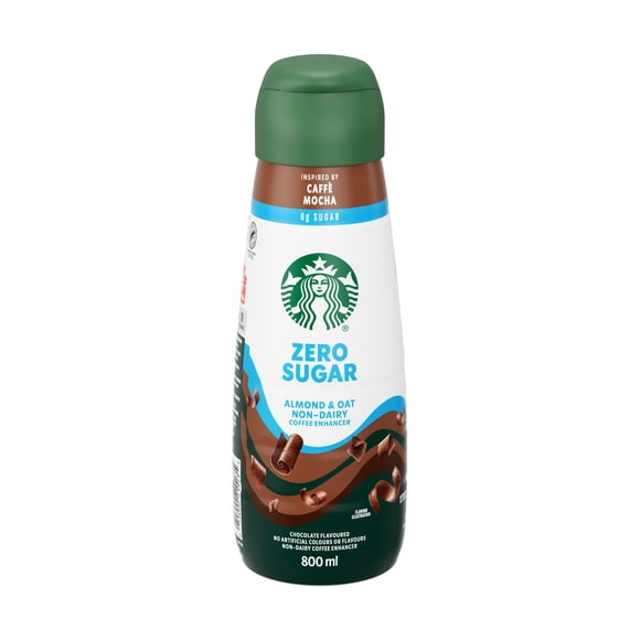 STARBUCKS Caffè Mocha ZERO SUGAR Non-Dairy Coffee Enhancer, Almond-Oat Blend