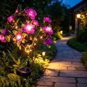 YYV Solar Pathway Lights Outdoor Decor 27.5in Solar Powered Ground Light Waterproof LED Garden Stake Light For Yard Patio Walkway Lawn Outdoor Landscape Lighting