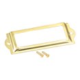 thumbnail image 4 of Unique Bargains 83x30mm Drawer Tag Label Metal Label Holder File Tag Frames Gold Tone 30 Pack, 4 of 6