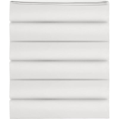 Mocassi 1500 Thread Count Pack of 6 Flat Sheet,Full, White