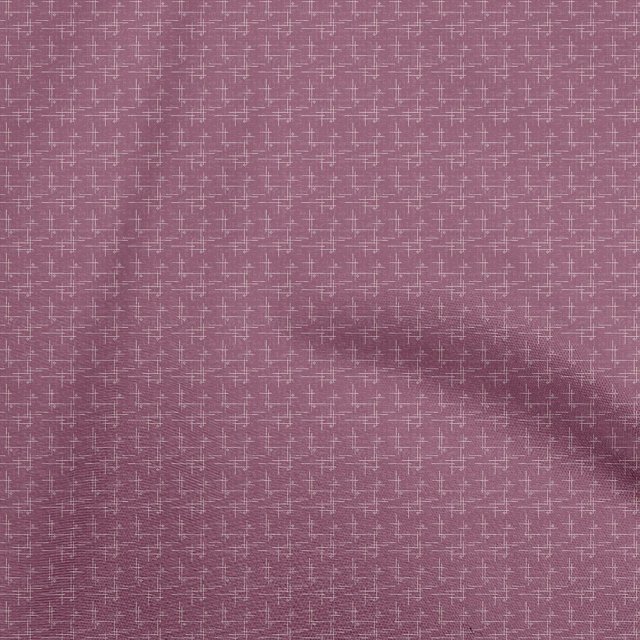 oneOone Polyester Spandex Dark Magenta Fabric Abstract Irregular Lines Sewing Craft Projects Fabric Prints By Yard 56 Inch Wide