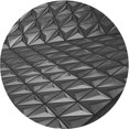 thumbnail image 1 of Ahgly Company Tapis de Zone Rond Gris Transitionnel pour Intérieur Lavable à la Machine, 5 Pieds Rond, 1 of 7