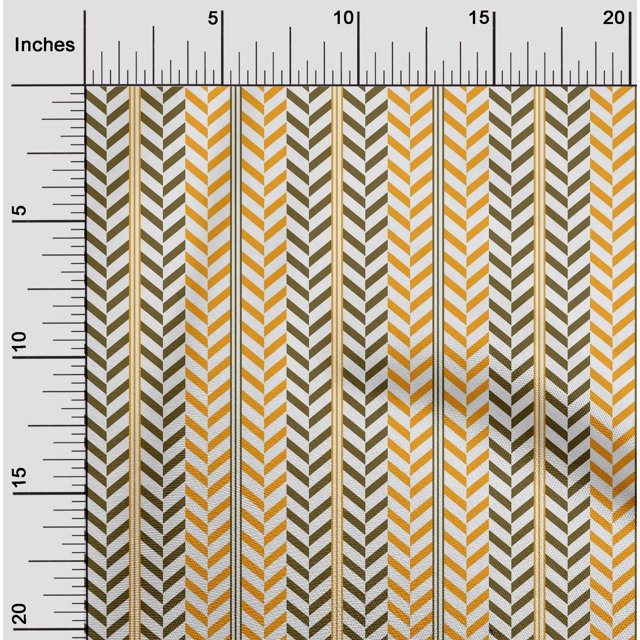 oneOone Cotton Flex Fabric Stripe & Herringbone Geometric Print Sewing Fabric BTY 40 Inch Wide