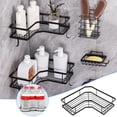 thumbnail image 2 of Étagère de Rangement de Salle de Bain Sans Perçage Étagère d'Angle de Salle de Bain Murale Multifonctionnelle Étagère d'Angle Murale Étagères Flottantes Salle de Bain, 2 of 8