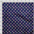 thumbnail image 4 of oneOone Cotton Poplin Blue Fabric African Aztech Sewing Craft Projects Fabric Prints By Yard 42 Inch Wide, 4 of 4
