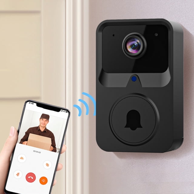 HOARBOEG Sonnette Intelligente Sonnette Vidéo Sans Fil Intelligente Sonnette Visuelle Intelligente Maison HD Vision Nocturne Wifi Sécurité Sonnette Vente de Liquidation