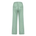 thumbnail image 3 of MAWCLOS Men Trousers Elastic Waist Sweatpants Drawstring Pants Baggy Party Solid Lounge Green 2XL, 3 of 9