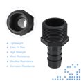 thumbnail image 4 of Unique Bargains 1/2' Barb OD 3/4NPT Male Thread Plastic Hose Fitting Hex Adapter Black, 4 of 5