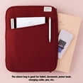thumbnail image 3 of Maoww Tablet Sleeve Bag Laptop Pouch Soft Computer Handbag Notebook Keyboard Storage Zipper Closure Mouse Organizer Business Wine red 11inch, 3 of 7