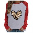 thumbnail image 1 of T-shirts Amusants pour Femmes, Imprimé d'Hiver, Manches Longues, Col Rond, Mignon, 1 of 6