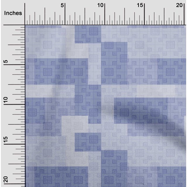 oneOone Cotton Poplin Fabric Square Geometric Printed Craft Fabric BTY 42 Inches Wide