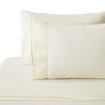 thumbnail image 3 of Marina Decoration Ultra Soft Silky Deep Pocket Solid Rayon from Bamboo Bedding All Season Sheet Set, Ivory Color, 3 of 7