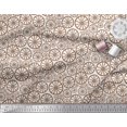 thumbnail image 2 of Soimoi Tissu Georgette Poly Brun Roue Tissu à Imprimé Ethnique au Mètre 42 Pouces de Large, 2 of 3