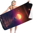 thumbnail image 3 of Microfiber Beach Towel 30x60 Inch, Lightweight Sandproof Beach Blanket, Quick-Dry Colorful Bath Towel, Multi-Purpose for Travel, Swimming Pool, 250g, Soft & Durable for All Seasons, 3 of 4