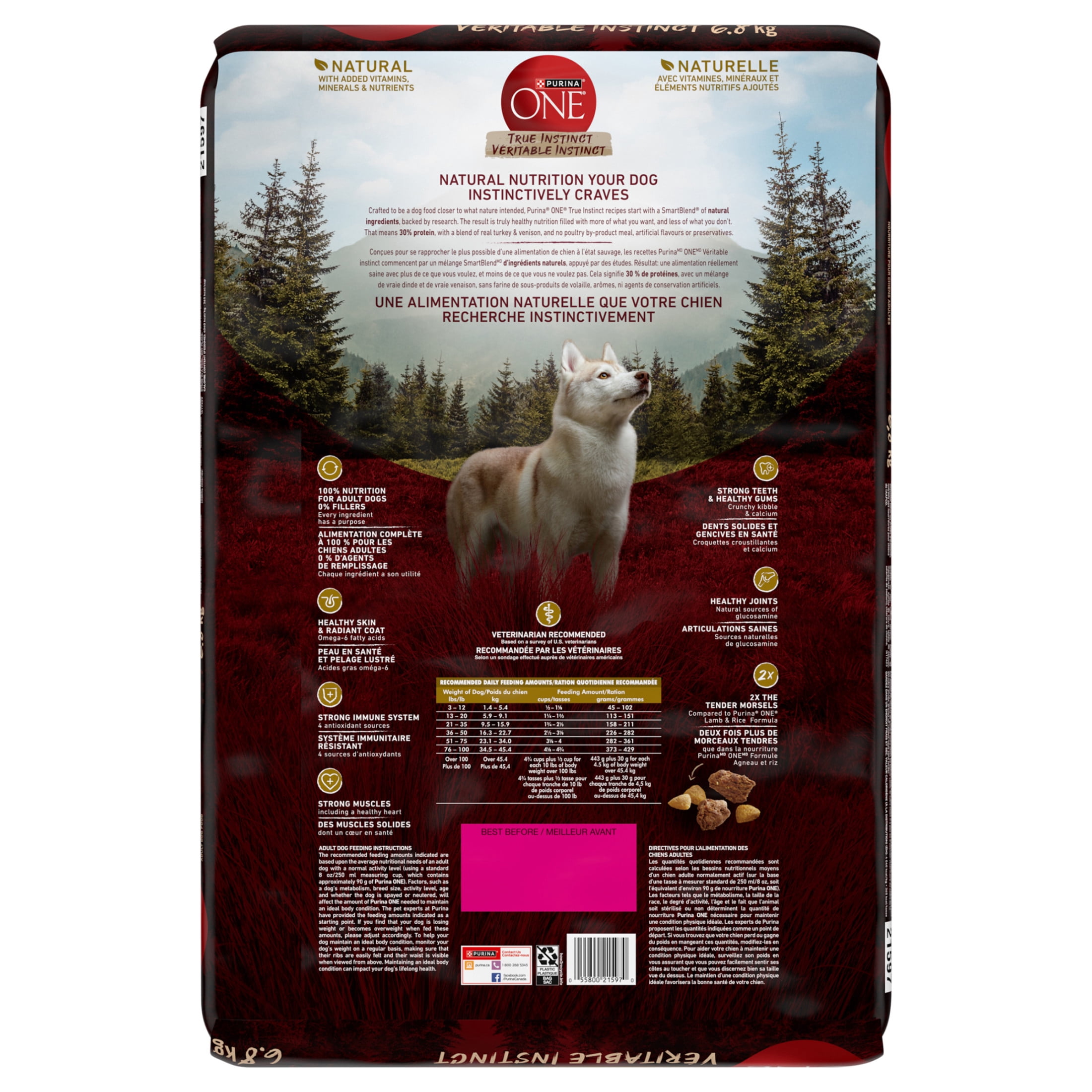 Purina ONE True Instinct Turkey & Venison, Dry Dog Food 6.8kg