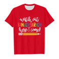 thumbnail image 4 of TZEWGL T-Shirts For Newborn Back To School Season Printed Short Sleeve Crewneck Clothes For Infnants size 2-4T, 4 of 4