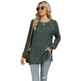 thumbnail image 1 of Qudderr Hauts de Chandail pour Femmes Décontractés à Manches Longues T-Shirts Col Rond Chandail Tricoté Hauts de Chandail Tenues Automne Hiver P-2TG, 1 of 8