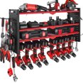 thumbnail image 1 of VEVOR Power Tool Organizer Wall Mount, 4-Layer Storage Rack with 8 Drill Holders, Tools Holder and Storage Rack with Side Pegboards, Garage Tool Organizer for Garage, Workbench, and Workshop, 1 of 9