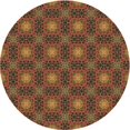 thumbnail image 1 of Ahgly Company Machine Washable Indoor Round Transitional Saffron Red Area Rugs, 3' Round, 1 of 7