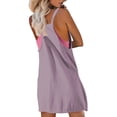 thumbnail image 4 of Yigetop Robe Athlétique avec Shorts! Combinaison-Short Décontractée Élégante Unie pour Femme à Double Poche avec Bretelles Réglables Gris G, 4 of 4
