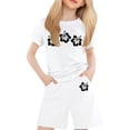 thumbnail image 1 of Tenues pour Nouveau-Née Fille T-Shirt Imprimé Col Rond Manches Courtes Décontracté Vêtements Bébé Fille Blanc 8-9 Ans, 1 of 3
