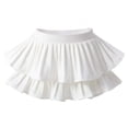 thumbnail image 3 of Robes pour Filles Jupe Mini Plissée pour Tout-Petit Été Style Tutu à Volants avec Shorts en Dessous pour, 3 of 7