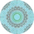 thumbnail image 1 of Ahgly Company Tapis Rond Lavable en Machine Intérieur Transitionnel Bleu, 3 Pieds Rond, 1 of 7