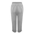 thumbnail image 5 of Womens Casual Pants High Waisted Wide Leg Solid Color Linen Joggers Slacks for Women Grey S, 5 of 5