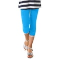 thumbnail image 1 of FAOWME Girls Autumn/Spring Fashion Lace Trimmed Stretchy Color Leggings Blue 130, 1 of 4