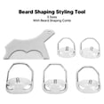 thumbnail image 4 of Beard Shaping Styling Tool, Beard Shaper Template 5 Size  for Home Blue,Transparent, 4 of 7