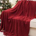 thumbnail image 1 of Chmadoxn Couverture Jetée, Couverture Jetée pour Canapé Noël Rouge Couverture Tricotée Hébergement Lit Drapeau Couverture de Loisir Couverture en Fil Textile Couverture de Sofa Décorer Couverture de Sofa, 1 of 6