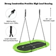 thumbnail image 2 of Gymax 60'' Saucer Tree Swing Surf Outdoor Adjustable Kids Giant Oval Platform Swing Set Green, 2 of 10