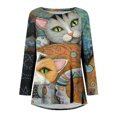 thumbnail image 4 of Costumes d'Halloween pour Femmes 2023 en Liquidation T-Shirt à Col Rond Oversize pour Femmes T T-Shirts à Imprimé d'Halloween T-Shirt à Manches Courtes Blouse Hauts, 4 of 5