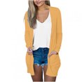 thumbnail image 1 of Pompotops Chemisier Décontracté à Manches Longues pour Femmes avec Poche Cardigan en Liquidation, 1 of 5