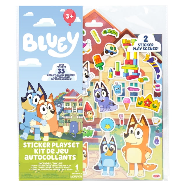 Ensemble de jeu d'autocollants Bluey