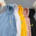 thumbnail image 2 of serony Spring Sweat à Capuche Imprimé Hommes Femmes Pull à Capuche Manteau Couple Top, Bleu, L, 2 of 8