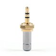 thumbnail image 1 of 1x Mini 3.5mm Screw Locking Stereo Jack Plug Gold Plated 3.7mm For Sennheiser, 1 of 5
