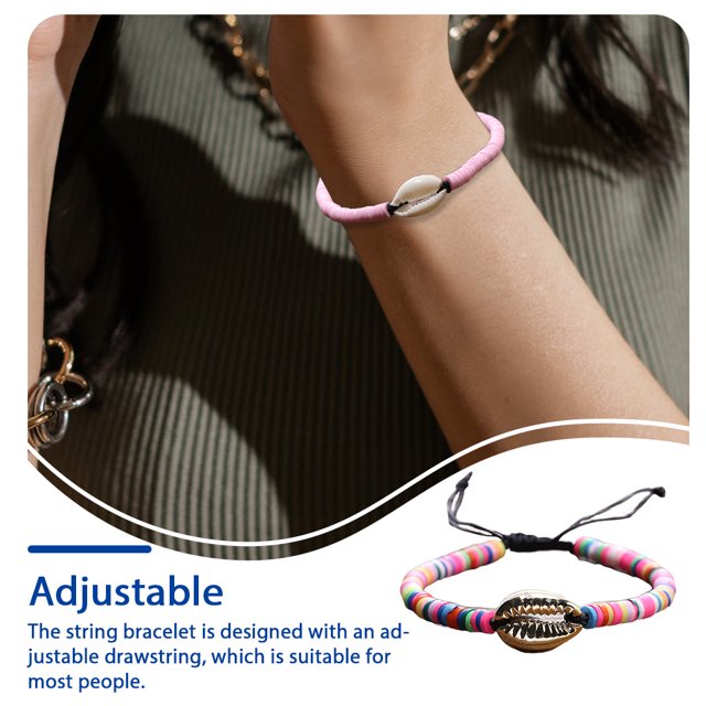 1 Ensemble de Bracelets Tressés Faits à la Main Bracelet Confortable Exotique Ado Bracelets Tressés en Résine Colorée Accessoire de Mode pour Filles pour Robe Quotidienne Coloré Or