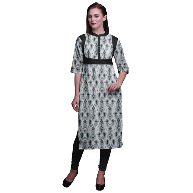 Bimba Kurta Imprimée Tunique Droite Hauts Femmes Tenue d'Été Kurti pour Dames