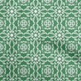 thumbnail image 1 of oneOone Cotton Poplin Twill Green Fabric Asian Block Floral Craft Projects Decor Fabric Printed By The Yard 56 Inch Wide, 1 of 4
