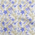 thumbnail image 1 of oneOone Cotton Poplin Purple Fabric Beach Starfish &Shell Craft Projects Decor Fabric Printed By The Yard 56 Inch Wide, 1 of 4
