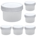 thumbnail image 1 of 6 Pack 4oz Reusable Freezer Storage Containers with Twist Top Lids Airtight, Clear Plastic Food Storage Meal Prep Containers for Leftover Lunch Fruit Salad Snack, Small Soup Container Microwave Safe, 1 of 5