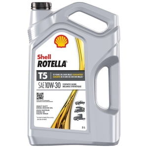 Shell Rotella T5 Synthetic Blend Heavy Duty Engine Oil 10W-30, 5L