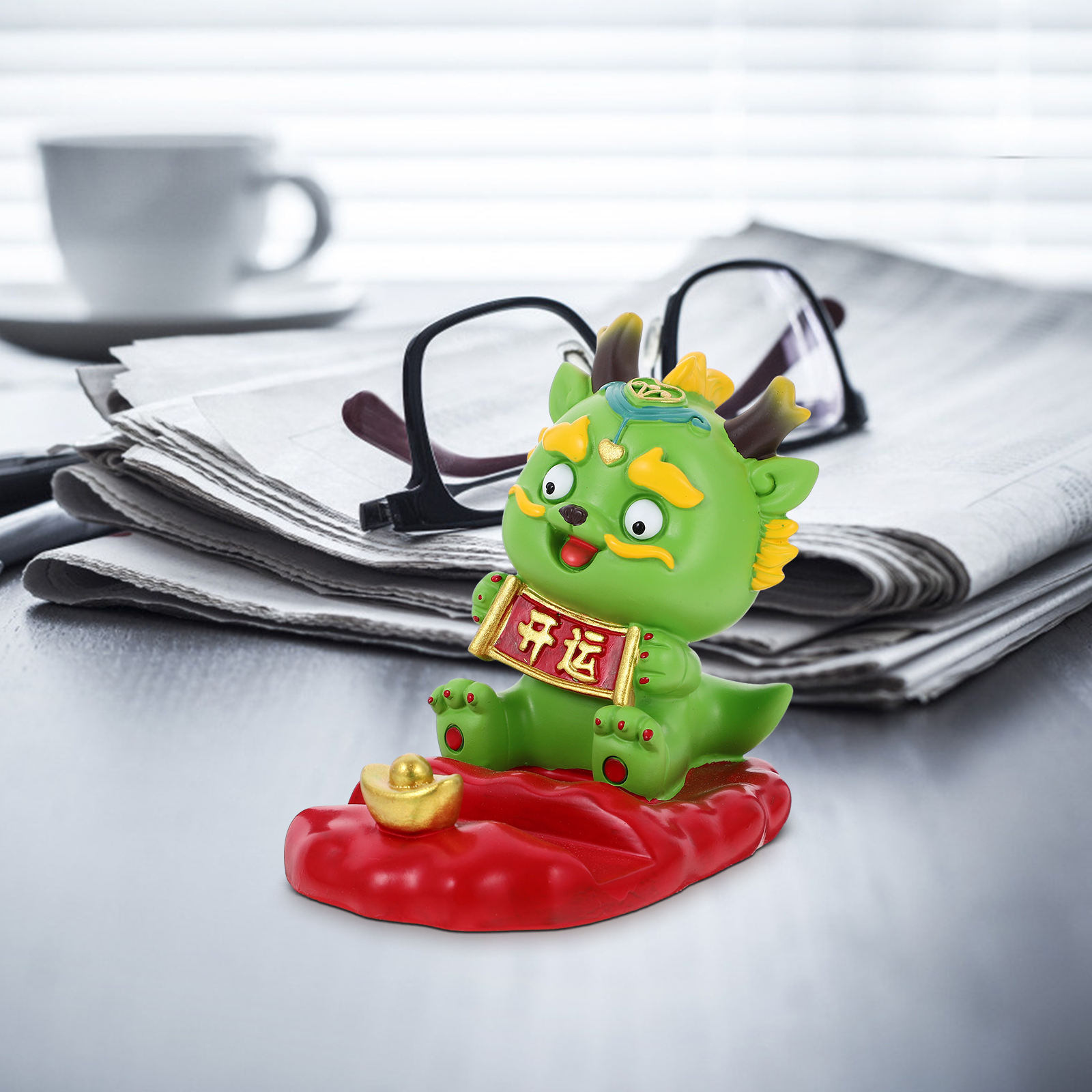 FESTFENDS Resin Mobile Phone Holder Dragon Smartphone Stand Table Cellphone Holder 1Set