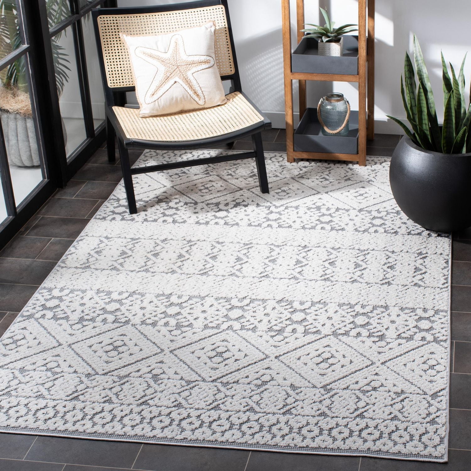 SAFAVIEH Cabana Allycia Tapis Intérieur/Extérieur Géométrique