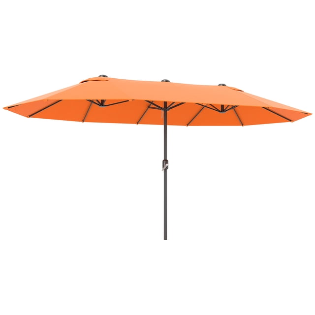Outsunny Parasol de Patio Double Face de 15 Pi, Grand Parasol d'Extérieur