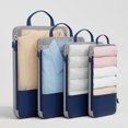 thumbnail image 4 of Yhmxh 4 Piece Travel Compression Packing Cubes Set Space Saving Organizers For Luggage Mesh Bags For Effortless Trip Packing Shoe Storage Storage Bins Closet Organizers and Storage Storage Containers, 4 of 6