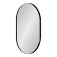 thumbnail image 1 of Kate and Laurel Rollo Modern Oval Capsule Wall Mirror, 20 x 30, Black, Decorative Geometric Metal Framed Mirror, 1 of 7
