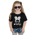thumbnail image 4 of Chemises pour Bébé Fille Grandes Tailles Enfants Filles Imprimé Graphique Mignon Col Rond Manches Courtes T-Shirt Décontracté d'Été, 4 of 4
